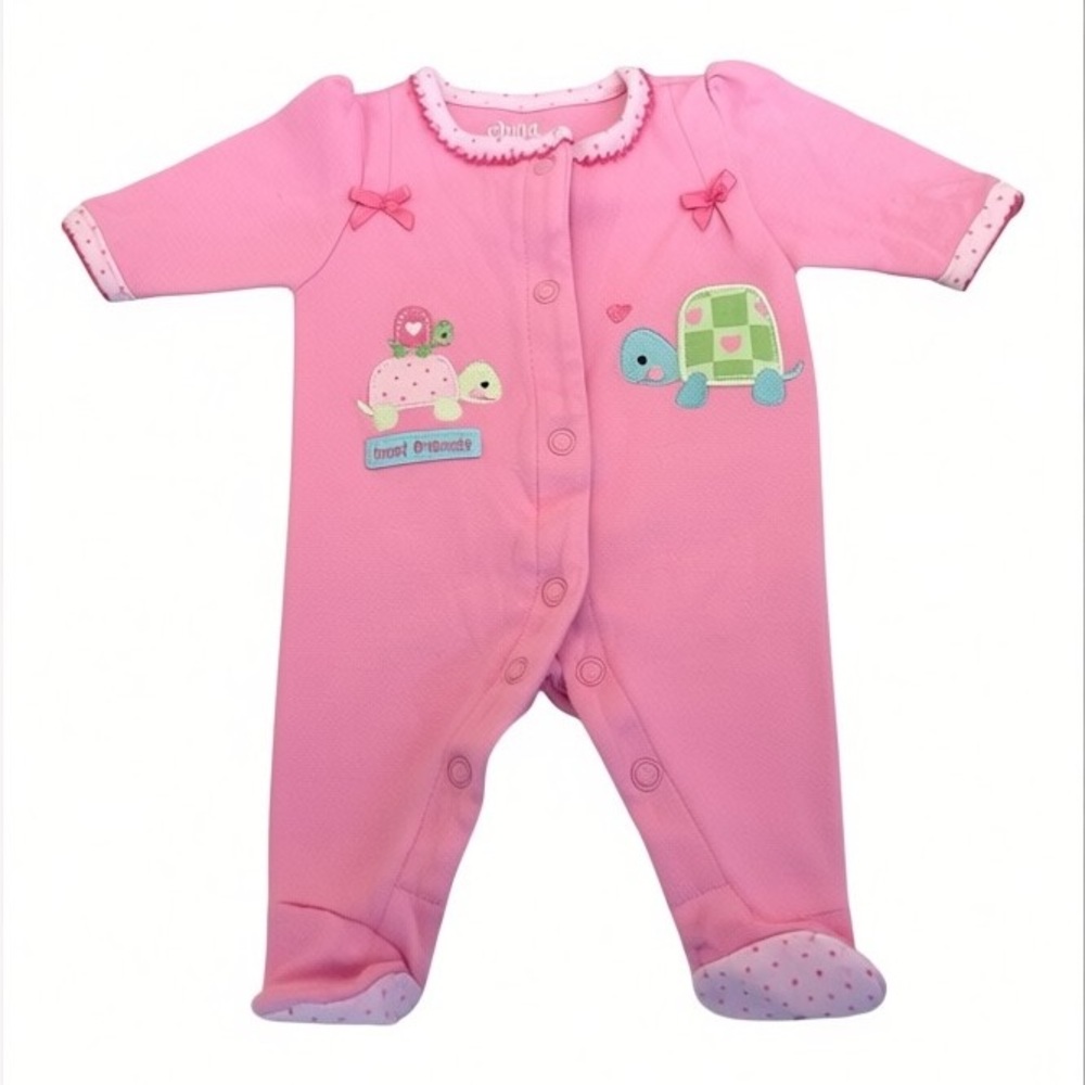 Carter’s Preemie Pink Turtle Best‎ Friends Footy Sleeper